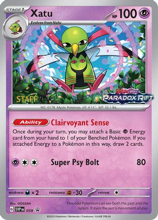 Xatu - 059 (Prerelease) [Staff] (Holofoil)