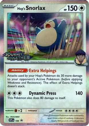 Hop's Snorlax - 184 (Prerelease) (Holofoil)