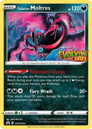 Galarian Moltres - SWSH125 (Prerelease) (Holofoil)