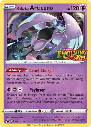 Galarian Articuno - SWSH123 (Prerelease) (Holofoil)
