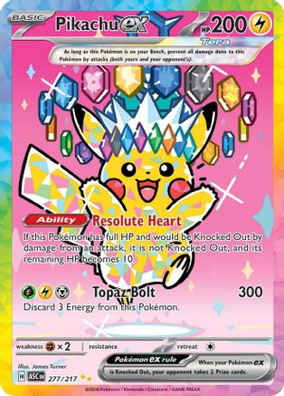 Pikachu ex - 277/217 (Holofoil)