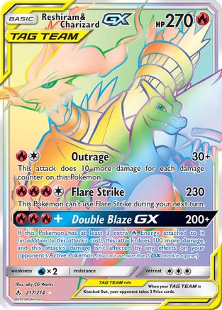 Reshiram & Charizard GX (Secret) (Holofoil)