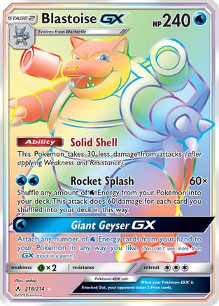 Blastoise GX (Secret) (Holofoil)