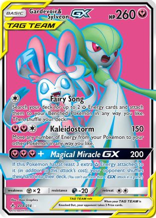 Gardevoir & Sylveon GX (204) (Full Art) (Holofoil)