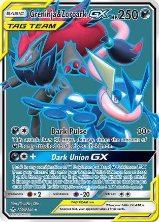 Greninja & Zoroark GX (200) (Full Art) (Holofoil)