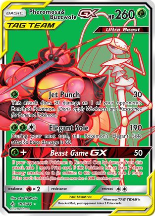 Pheromosa & Buzzwole GX (191) (Full Art) (Holofoil)