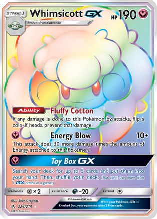 Whimsicott GX (Secret) (Holofoil)