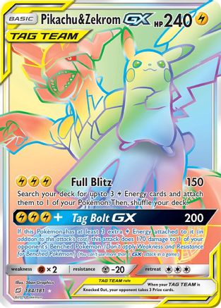 Pikachu & Zekrom GX (Secret) (Holofoil)