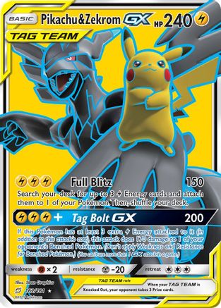 Pikachu & Zekrom GX (Full Art) (Holofoil)