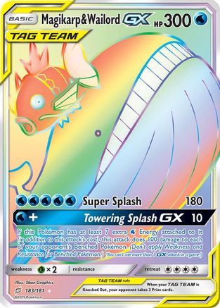 Magikarp & Wailord GX (Secret) (Holofoil)