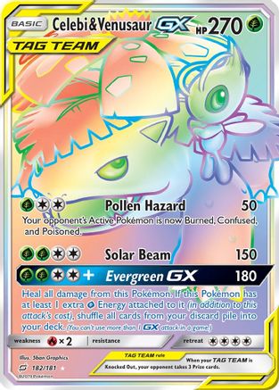 Celebi & Venusaur GX (Secret) (Holofoil)