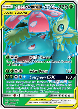 Celebi & Venusaur GX (Full Art) (Holofoil)