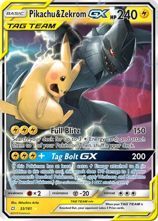 Pikachu & Zekrom GX (Holofoil)