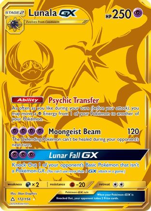 Lunala GX (Secret Rare) (Holofoil)