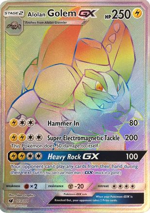 Alolan Golem GX (Secret) (Holofoil)