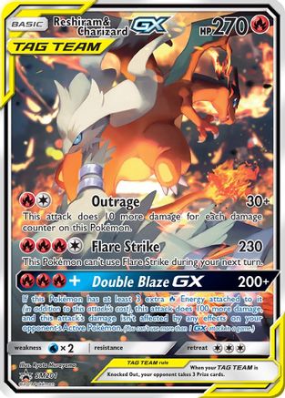 Reshiram & Charizard GX - SM201 (Holofoil)