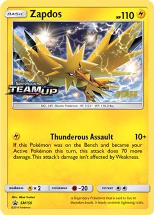 Zapdos - SM159 (Prerelease) [Staff] (Holofoil)