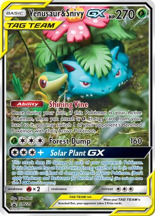 Venusaur & Snivy GX - SM229 (Holofoil)