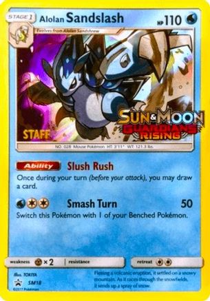 Alolan Sandslash - SM18 (Prerelease) [Staff] (Holofoil)