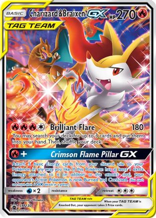Charizard & Braixen GX - SM230 (Holofoil)