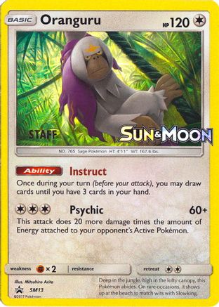 Oranguru - SM13 (Prerelease) [Staff] (Holofoil)
