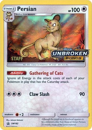 Persian - SM182 (Prerelease) [Staff] (Holofoil)