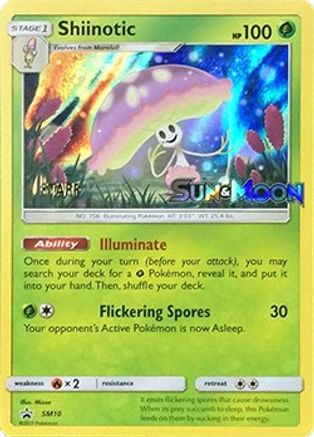 Shiinotic - SM10 (Prerelease) [Staff] (Holofoil)