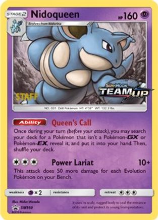 Nidoqueen - SM160 (Prerelease) [Staff] (Holofoil)