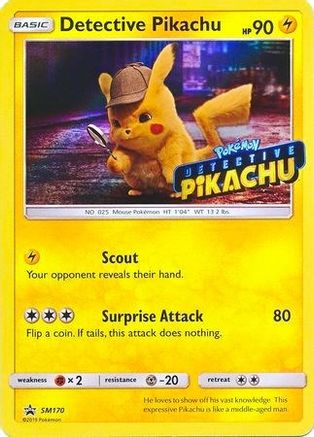 Detective Pikachu - SM170 (Stamped) (Holofoil)