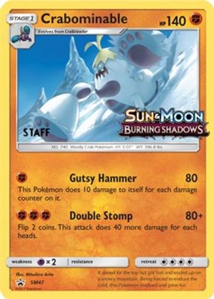 Crabominable - SM47 (Prerelease) [Staff] (Holofoil)