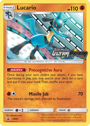 Lucario - SM95 (Prerelease) (Holofoil)