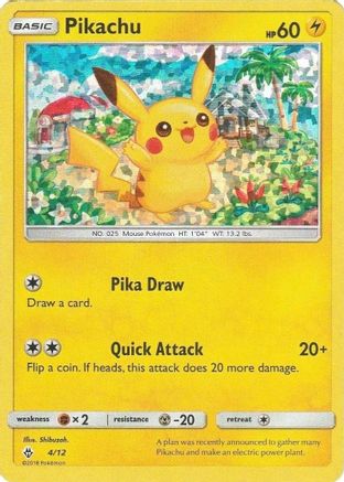 Pikachu - 4/12 (Holofoil)