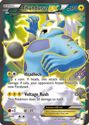 Thundurus EX (98 Full Art) (Holofoil)