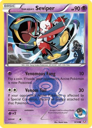 Team Aqua's Seviper (Reverse Holofoil)