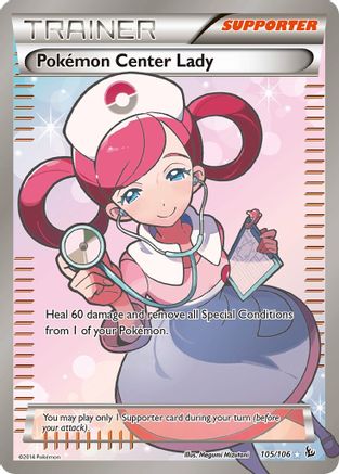 Pokemon Center Lady (105 Full Art) (Holofoil)