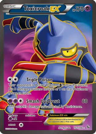 Toxicroak EX (102 Full Art) (Holofoil)