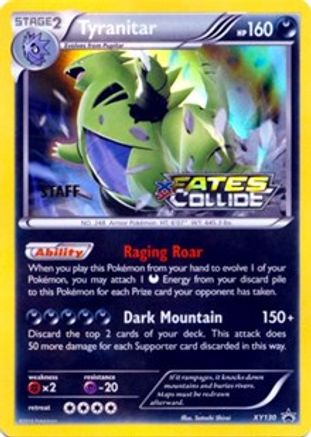 Tyranitar - XY130 (Prerelease) [Staff] (Holofoil)