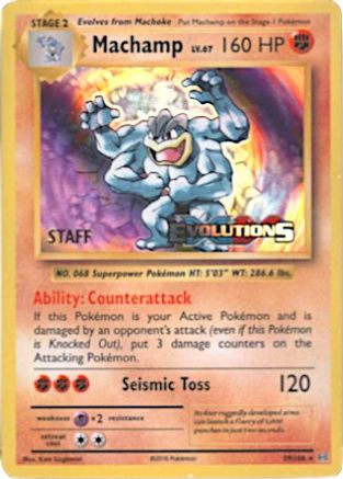Machamp - 59/108 (Prerelease) [Staff] (Holofoil)