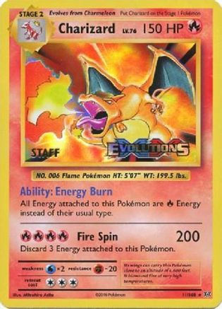 Charizard - 11/108 (Prerelease) (Holofoil)