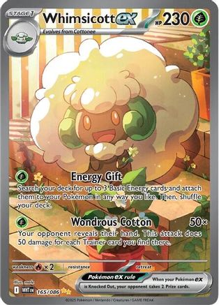 Whimsicott ex - 165/086 (Holofoil)