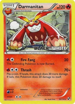 Darmanitan - 25/114 (Prerelease) [Staff] (Holofoil)