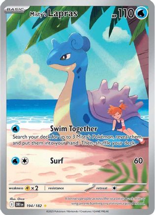 Misty's Lapras - 194/182 (Holofoil)