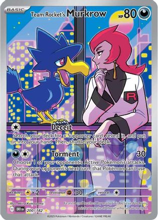 Team Rocket's Murkrow - 200/182 (Holofoil)