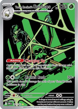 Team Rocket's Spidops - 187/182 (Holofoil)