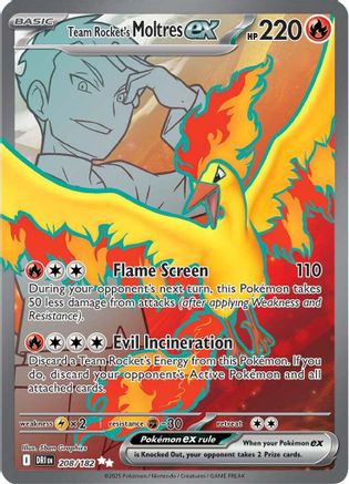 Team Rocket's Moltres ex - 208/182 (Holofoil)
