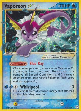 Vaporeon Star (Holofoil)