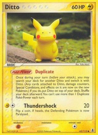 Ditto - 63/113 (Pikachu) (Reverse Holofoil)