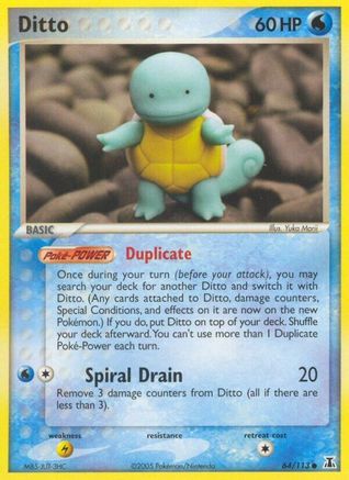 Ditto - 64/113 (Squirtle) (Reverse Holofoil)