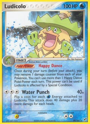 Ludicolo - 019/107 (Reverse Holofoil)