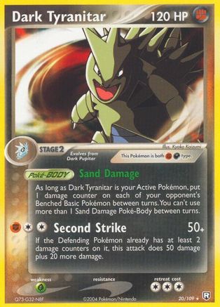 Dark Tyranitar - 020/109 (Reverse Holofoil)